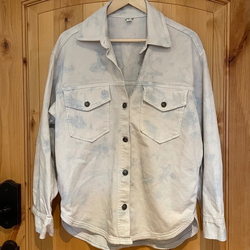 Aerie Coastal Cowgirl Shacket Cloud Dye Soft Grunge West Coast Punk Overshirt M
